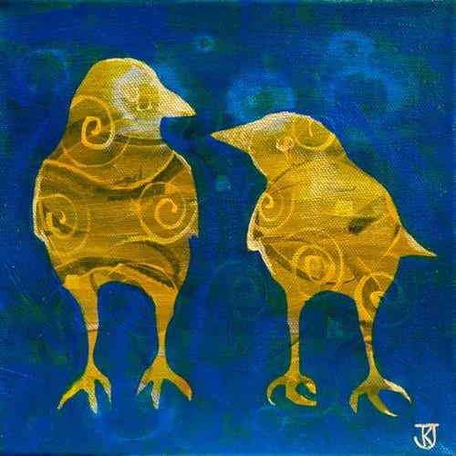Crow Duo - Gold Swirls