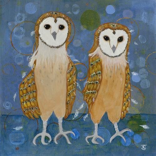 Owlets in Blue