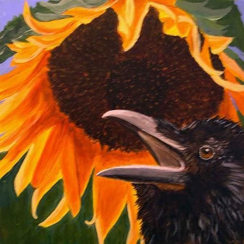 Sunflower Crow