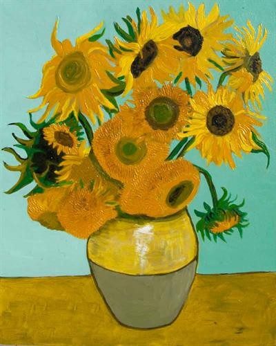 Twelve Sunflowers with Vase (after Van Gogh)