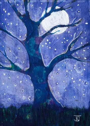 Winter Tree - Night