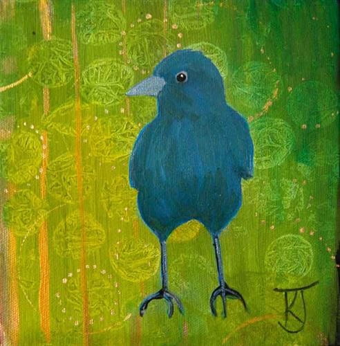 Blue Crow /Green Dots